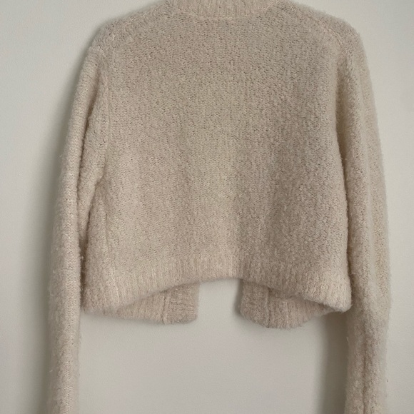 Wilfred cream alpaca cropped cardigan (med) - Picture 5 of 5